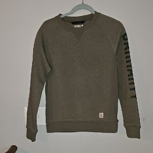 Carhartt Womens Sz XS Nwots Crewneck Sweatshirt ! Girgeous Green